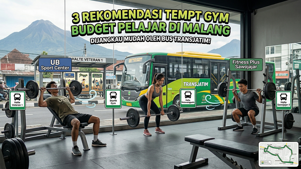 3 Rekomendasi Tempat Gym Budget Pelajar di Malang yang Bisa Dijangkau oleh Bus Transjatim